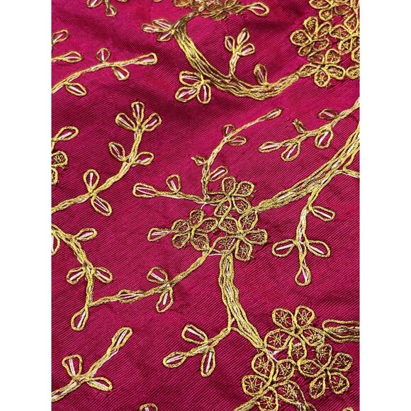 PINK Gold Clutch Silk Bag Boho Formal/POTLI /Purse Applique Beaded SEE ALL - Picture 11 of 16